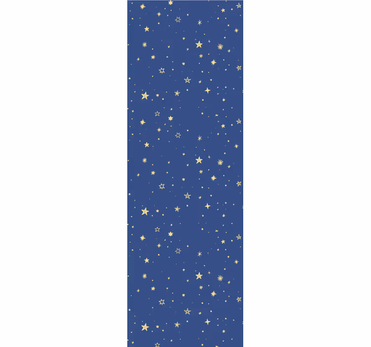 Modern roller blind with golden stars on blue - TenStickers