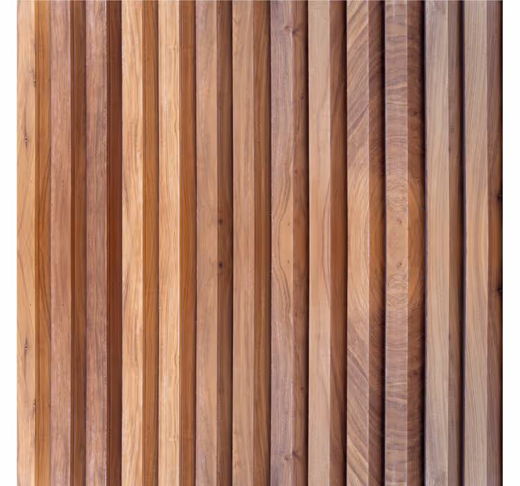 Beige roller blind with vertical wood slats - TenStickers