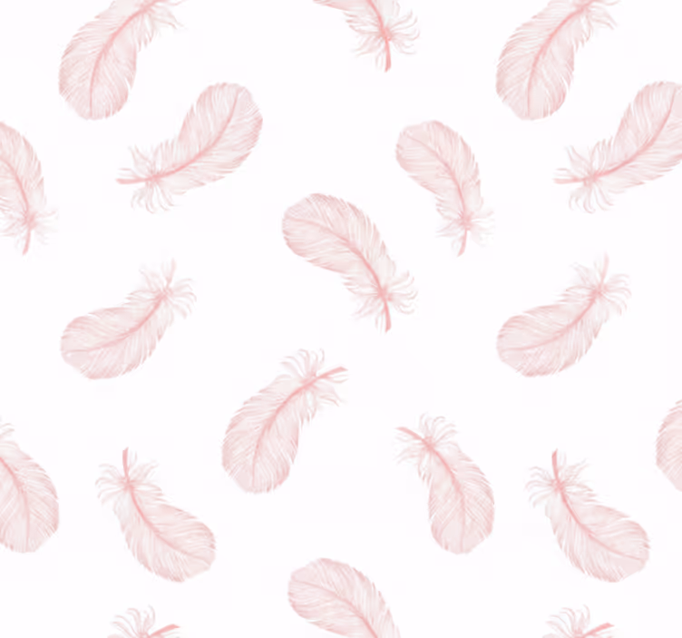 Pink roller blind with pink feather pattern - TenStickers