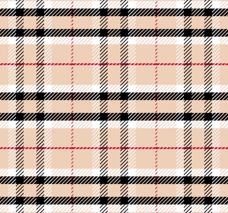 Pink roller blind with burberry tartan pattern - TenStickers