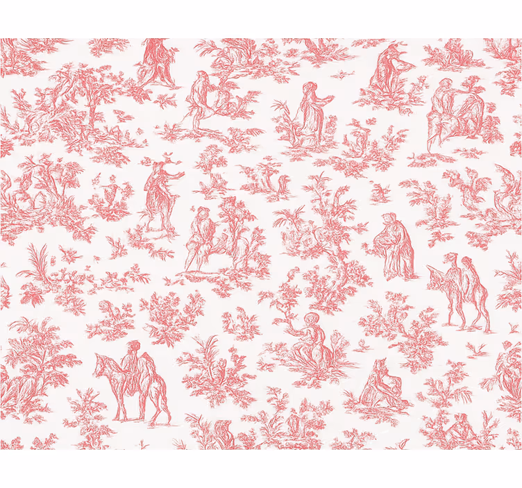 Pink roller blind in vintage countryside style - TenStickers