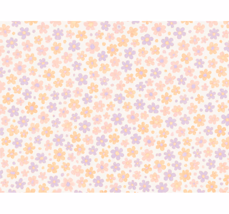 Pink roller blind with small pastel flowers - TenStickers