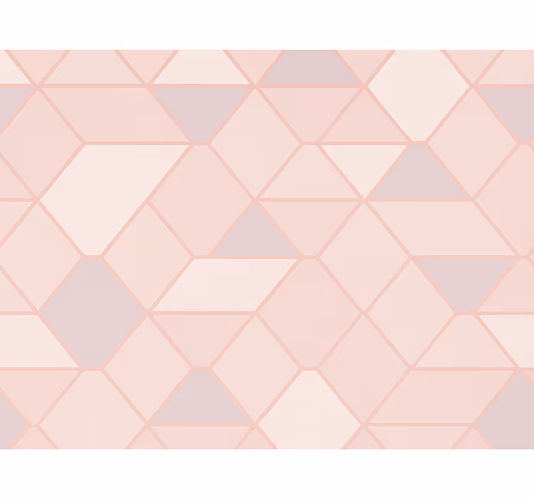 Pink roller blind with modern abstract shapes - TenStickers