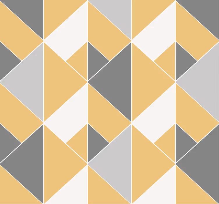 Yellow roller blind with yellow and grey pattern - TenStickers