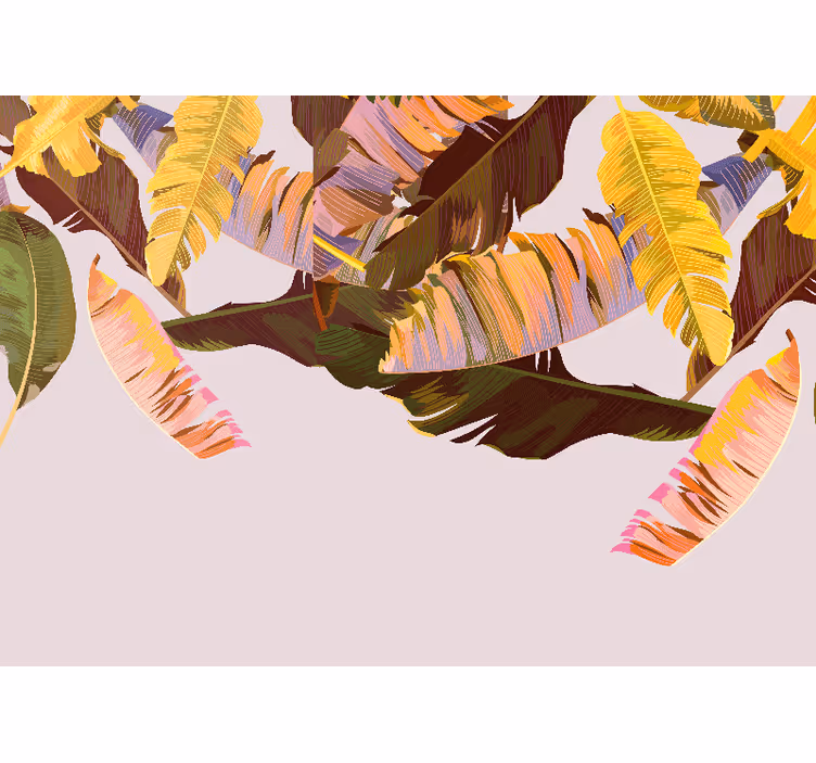 Kitchen roller blind exotic banana leaves design - TenStickers
