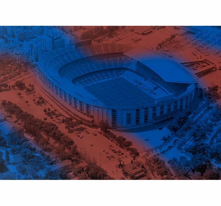 Kitchen roller blind barcelona camp nou 3d - TenStickers