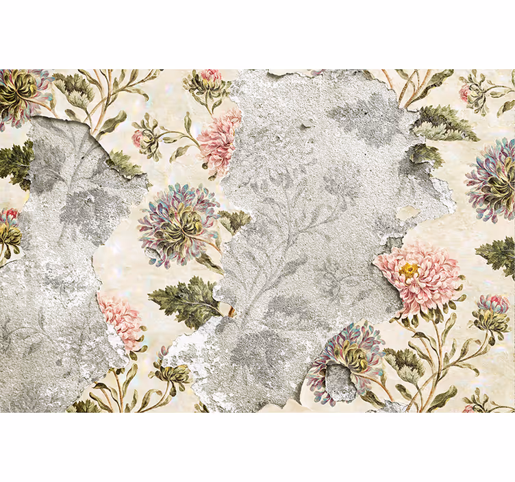 Kitchen roller blind with vintage floral design - TenStickers