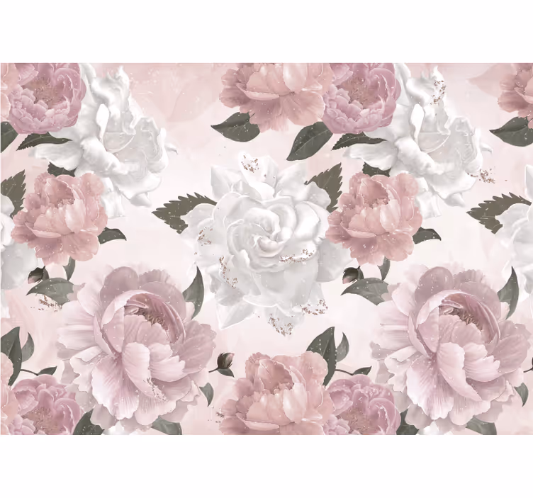 Kitchen roller blind with provencal peonies design - TenStickers
