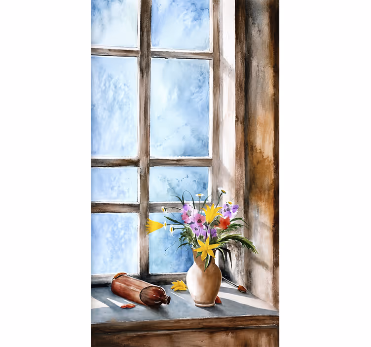 Kitchen roller blind vintage plant design - TenStickers