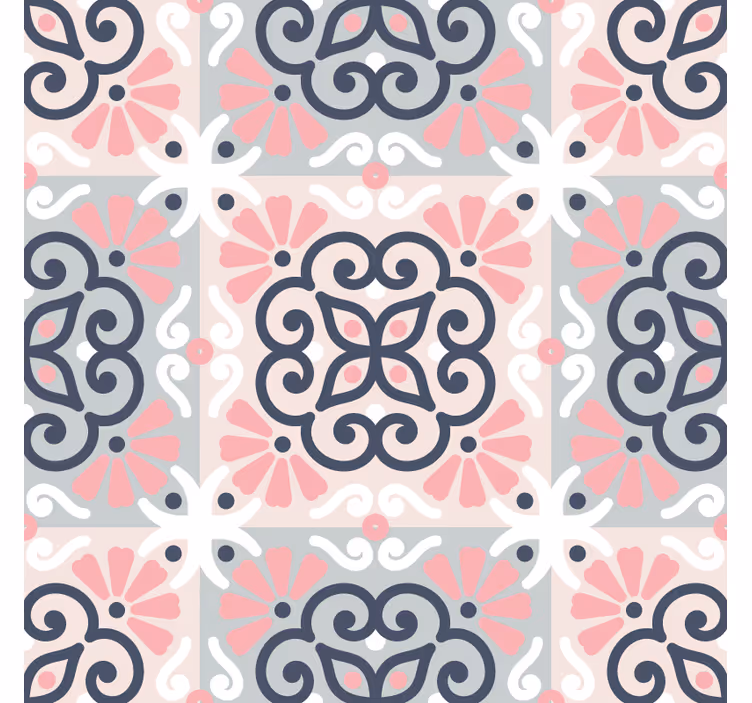 Kitchen roller blind mandala tile design - TenStickers