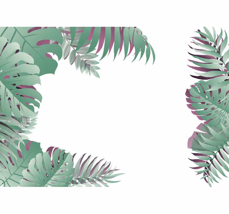 White roller blind retro tropical rainforest - TenStickers