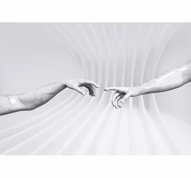 White roller blind with adam's optical illusion - TenStickers