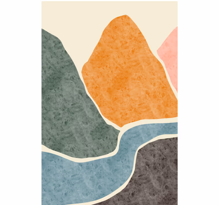 Living room roller blind abstract modern art - TenStickers