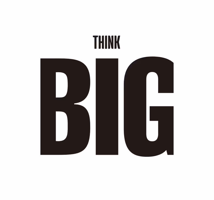 Living room roller blind think big - TenStickers