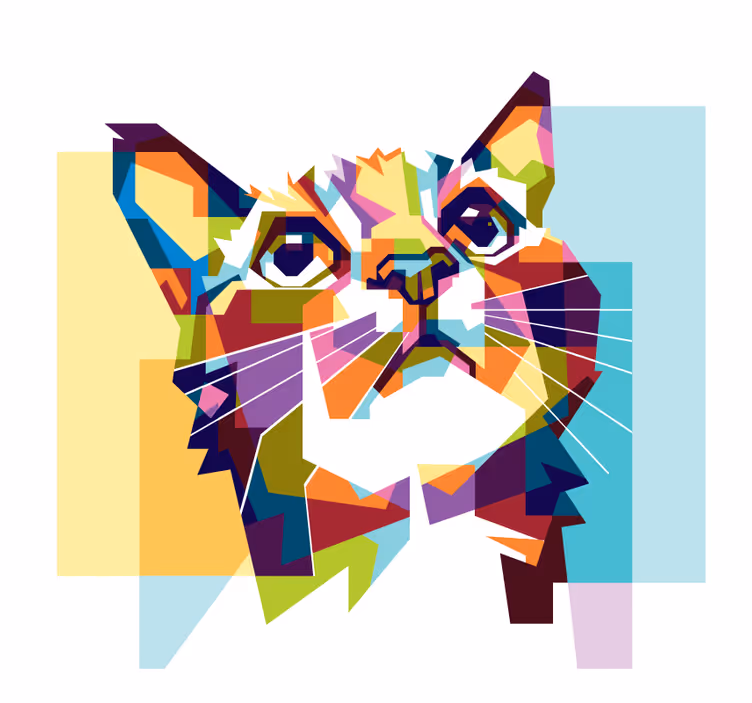 Living room roller blind in cat colors - TenStickers