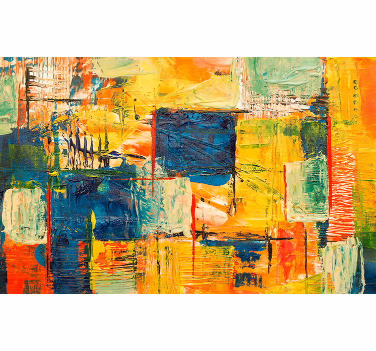 Living room roller blind colorful mosaic - TenStickers