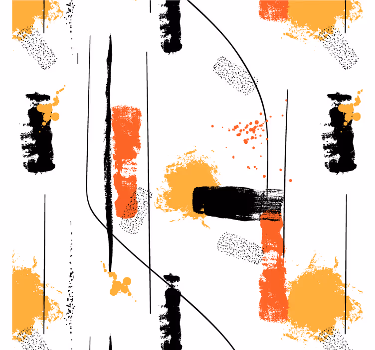 Living room roller blind linear abstract art - TenStickers