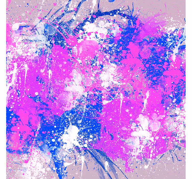 Living room roller blind abstract art color splash - TenStickers
