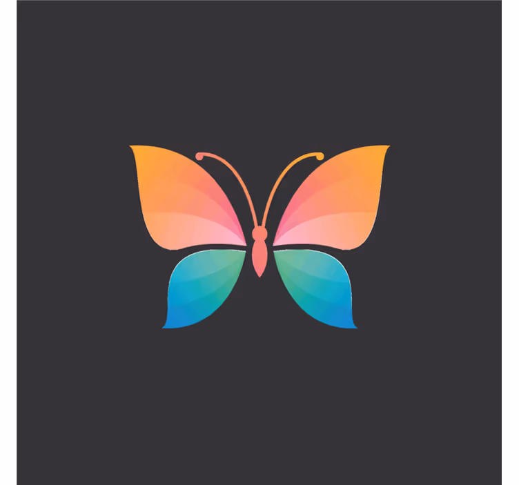 Living room roller blind with colorful butterfly design - TenStickers