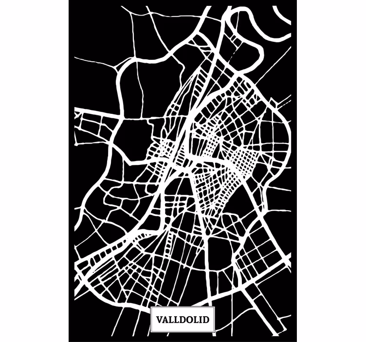 Living room roller blind topographic map valladolid - TenStickers