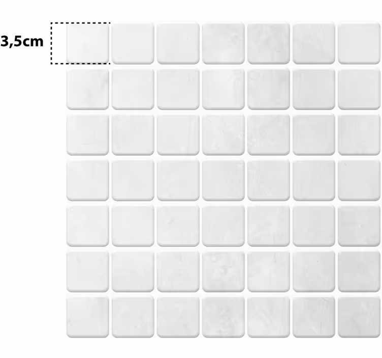 White roller blind white mesh tile - TenStickers