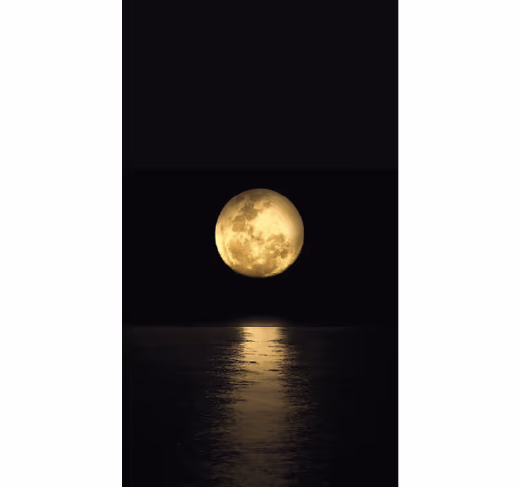 Black roller blind with golden moonlight design - TenStickers