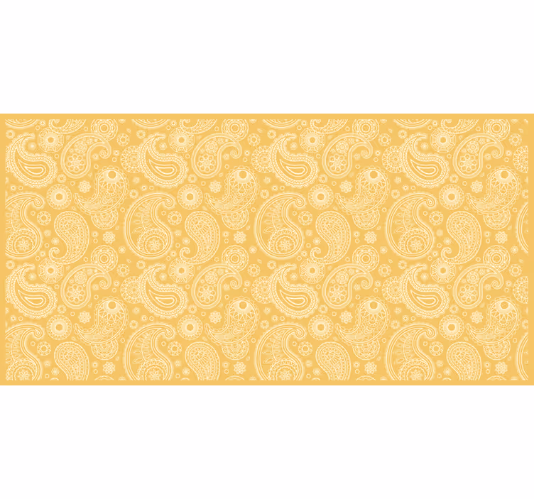 Yellow roller blind in arabic paisley design - TenStickers