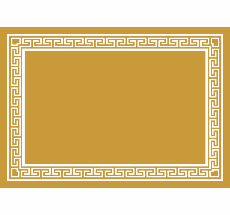 Yellow roller blind in greek style design - TenStickers