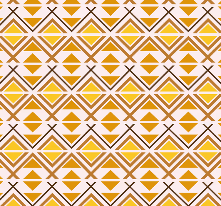 Yellow roller blind with geometric pattern design - TenStickers