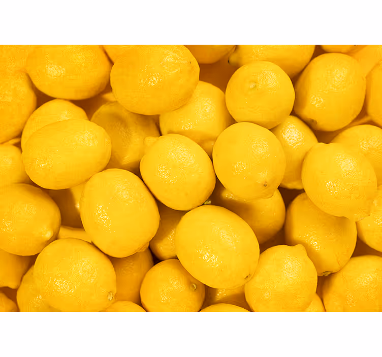 Yellow roller blind with lemons design - TenStickers