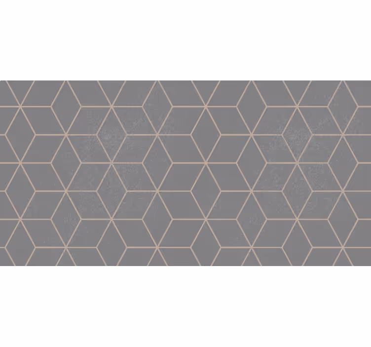 Gray roller blind with geometric grey hexagon design - TenStickers