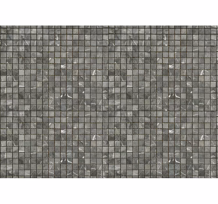 Gray roller blind with black tiles design - TenStickers