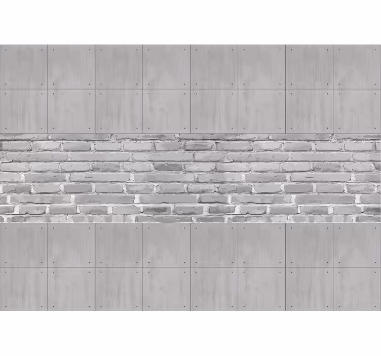 Gray roller blind concrete panels design - TenStickers
