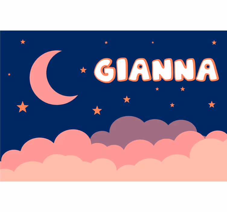 Purple roller blind customizable with moon and sky - TenStickers