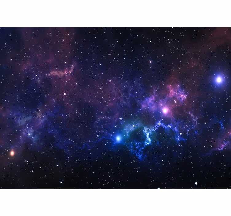 Living room roller blind starry universe design - TenStickers