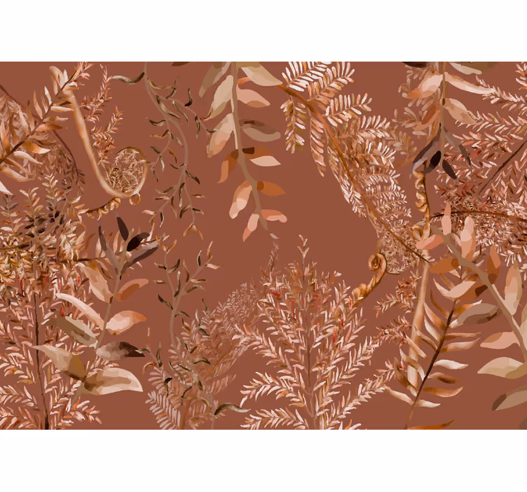 Living room roller blind with lush foliage design - TenStickers