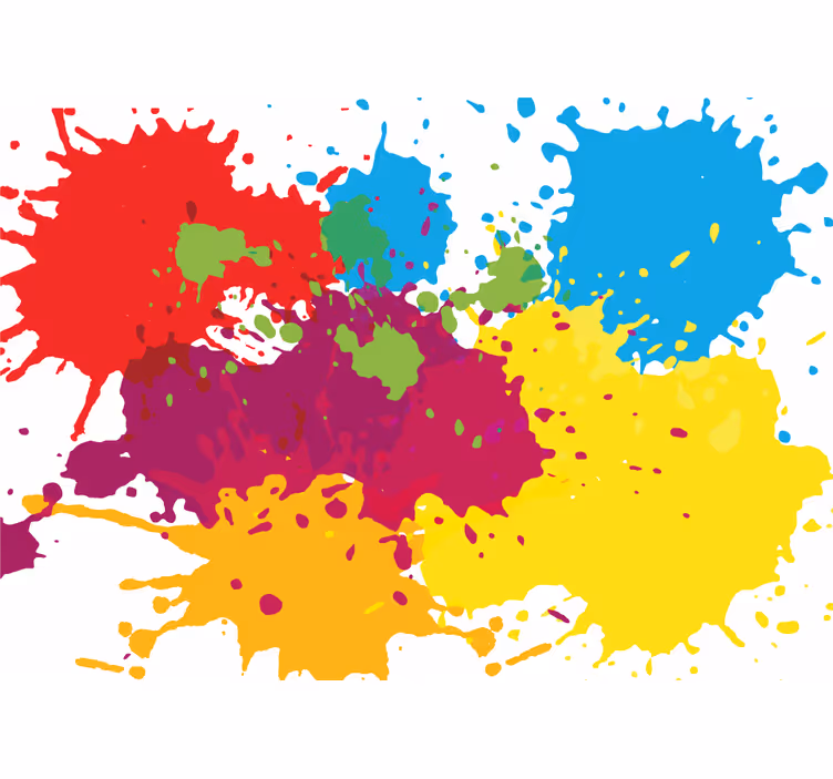 Living room roller blind with splash spots design - TenStickers