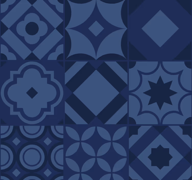 Blue roller blind in navy blue color - TenStickers
