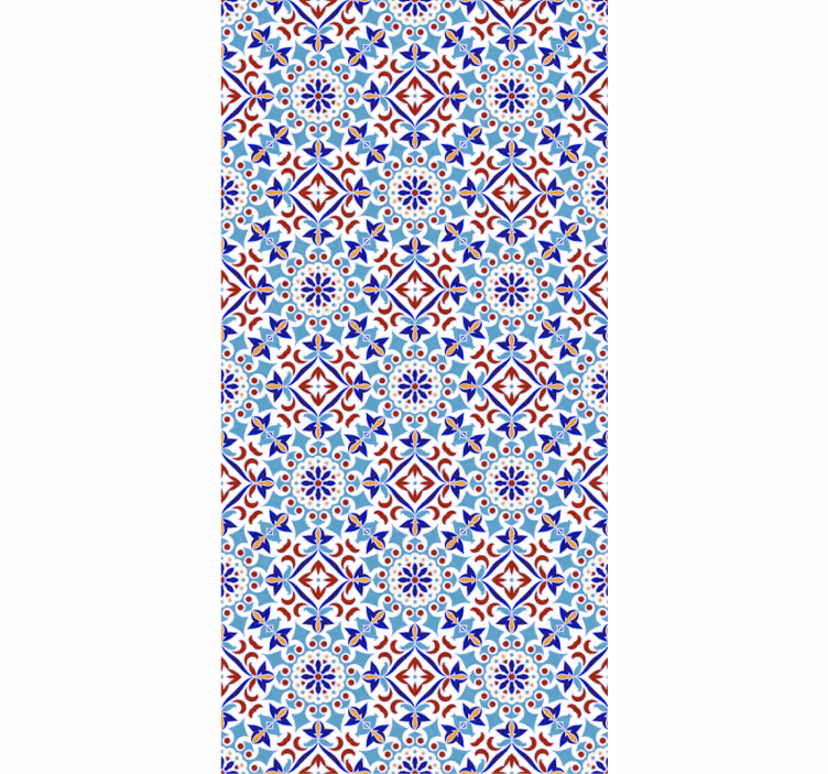 Blue roller blind with ceramic design - TenStickers