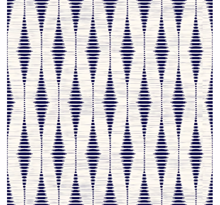 Blue roller blind in navy blue rabaul ikat - TenStickers
