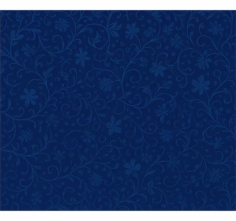 Blue roller blind navy blue floral design - TenStickers