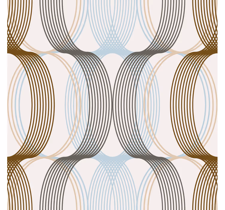 Modern roller blind with oval patterns - TenStickers