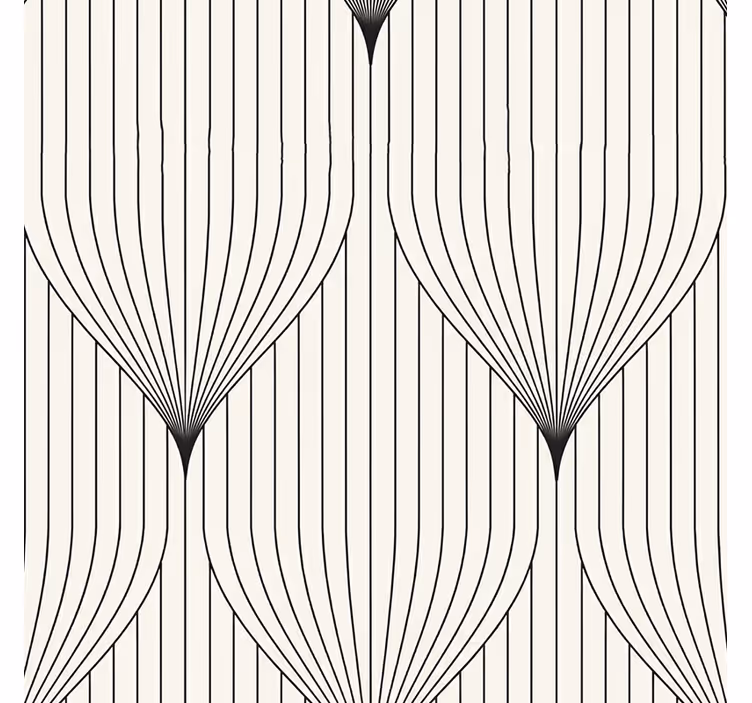 Modern roller blind with symmetrical decorative plume - TenStickers