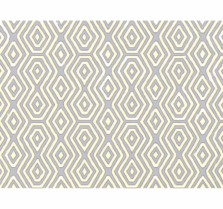Modern roller blind in geometric blue and gold - TenStickers