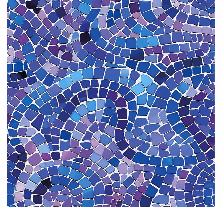 Blue roller blind with mosaic effect - TenStickers