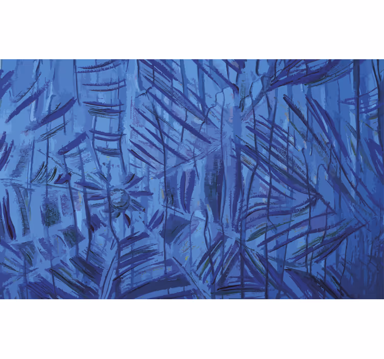 Blue roller blind with blue ink spider web design - TenStickers