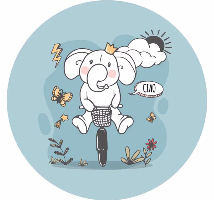 Blue roller blind for a cheerful room - TenStickers