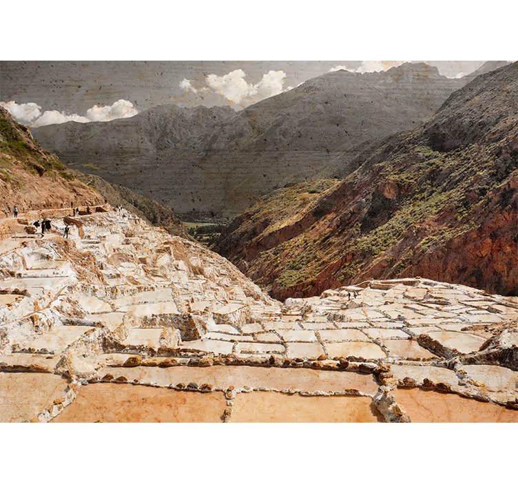 Living room roller blind inspired by maras salt mines - TenStickers
