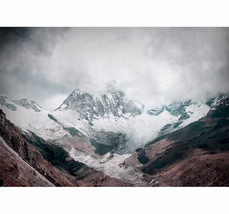 Living room roller blind huascaran national park - TenStickers