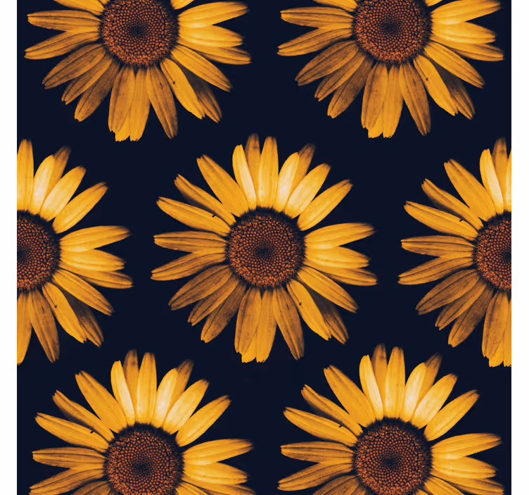 Living room roller blind in yellow sunflower - TenStickers